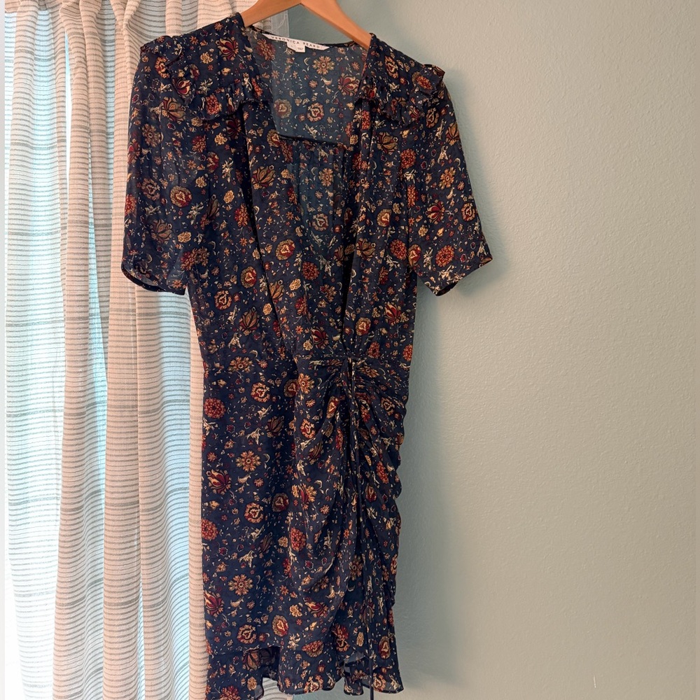 Veronica Beard Dakota mini dress navy blue size 6 women’s - Picture 2 of 6